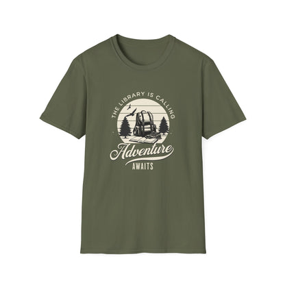 Library is Calling, Adventure Awaits - T-Shirt