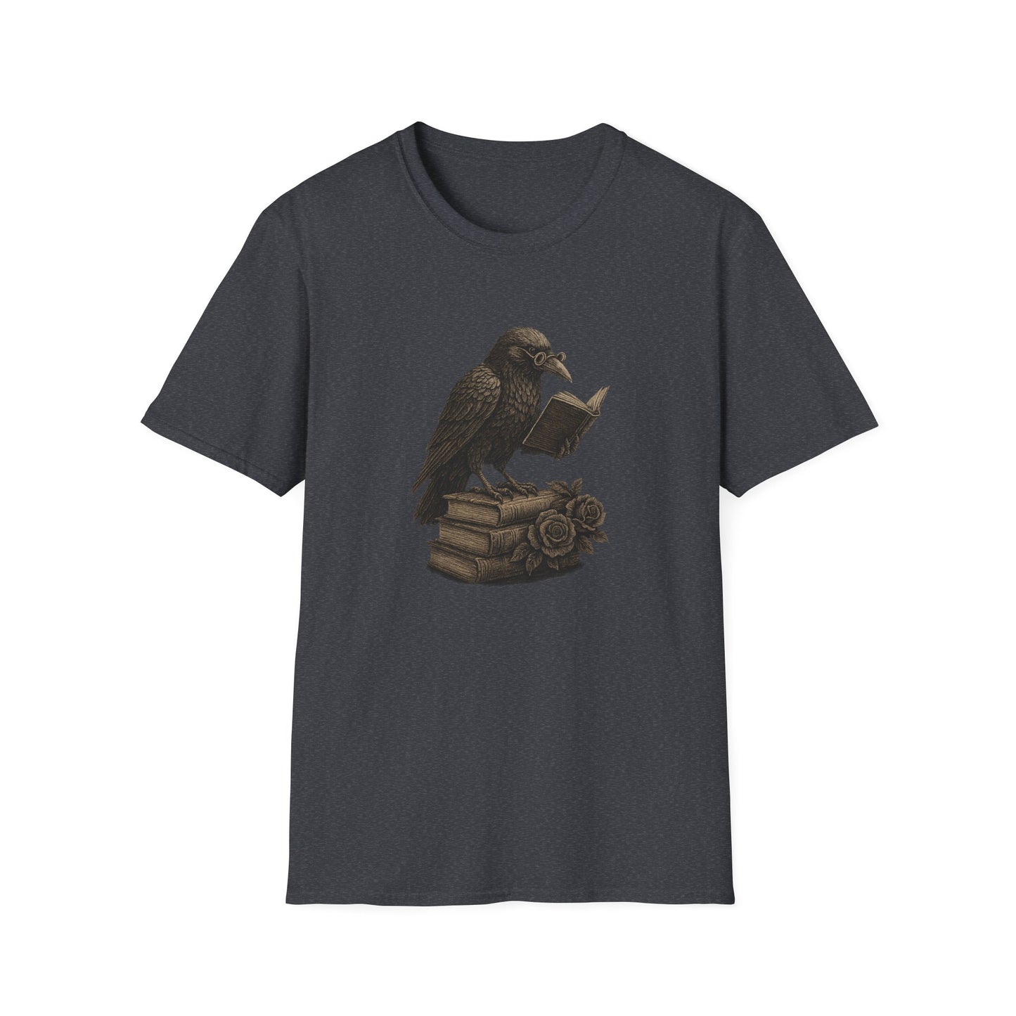 Dark Academia Crow Reading - T-Shirt