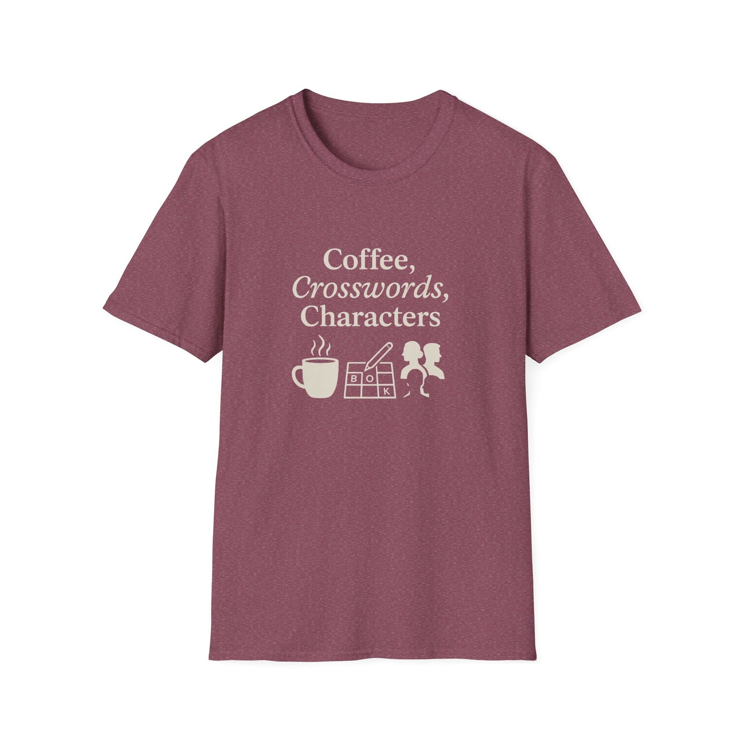 Coffee, Crosswords & Characters - T-Shirt