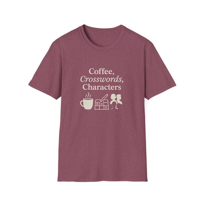 Coffee, Crosswords & Characters - T-Shirt