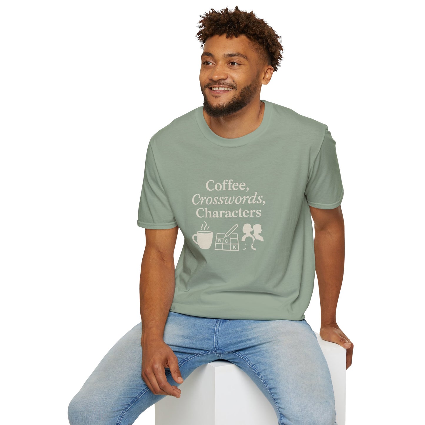 Coffee, Crosswords & Characters - T-Shirt