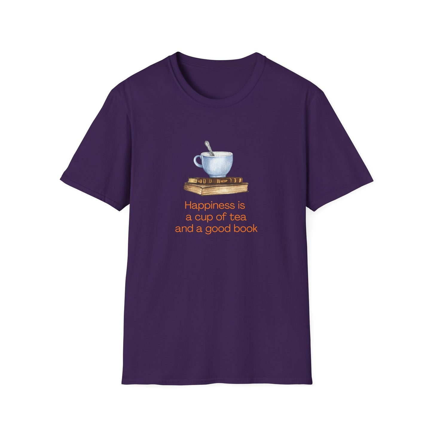 Happiness is a Cup of Tea And a Good Book - T-Shirt