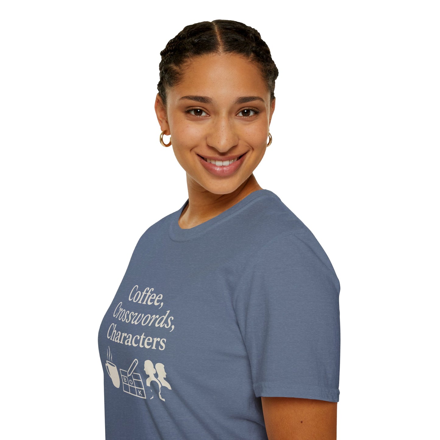 Coffee, Crosswords & Characters - T-Shirt