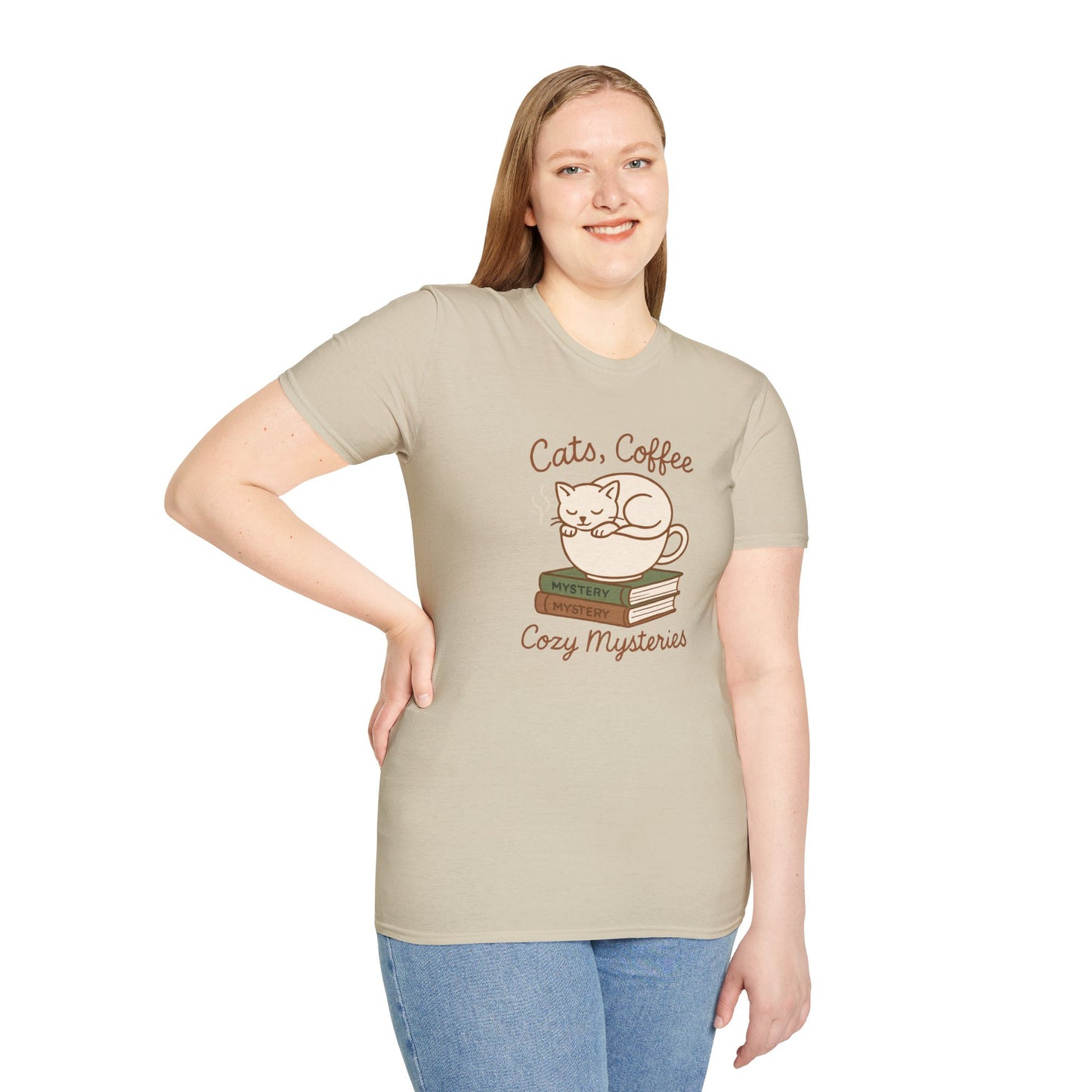 Cat, Coffee And Cozy Mysteries  - T-Shirt