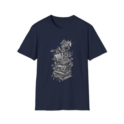 Dragon, Book & Sword - Graphic T-Shirt