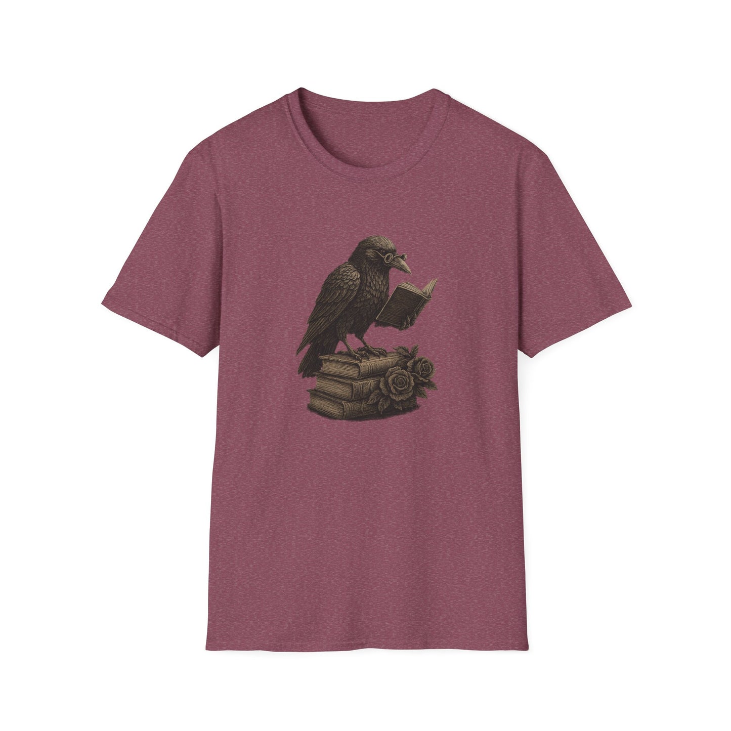 Dark Academia Crow Reading - T-Shirt