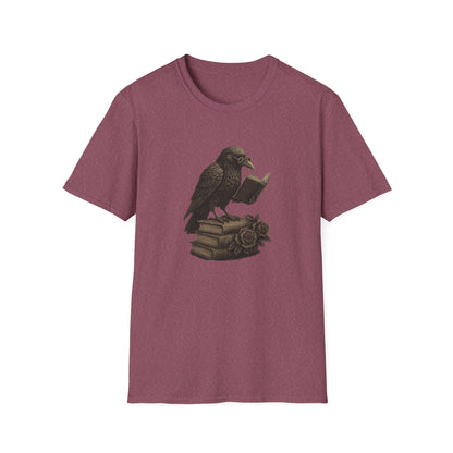 Dark Academia Crow Reading - T-Shirt