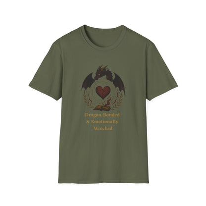 Romantasy Dragon Bonded and Emotionally Wrecked - T-Shirt