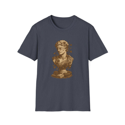 Dark Academia, Blindfolded Bust with Ivy and Books - T-Shirt