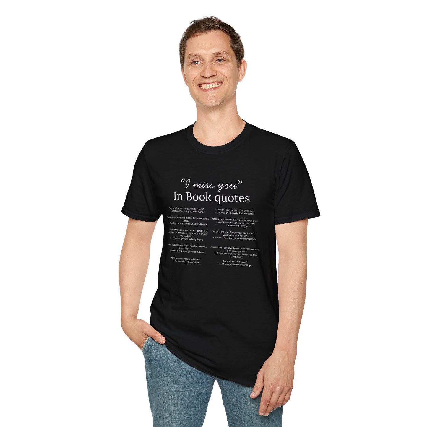 "I Miss You" in Book Quotes - T-Shirt