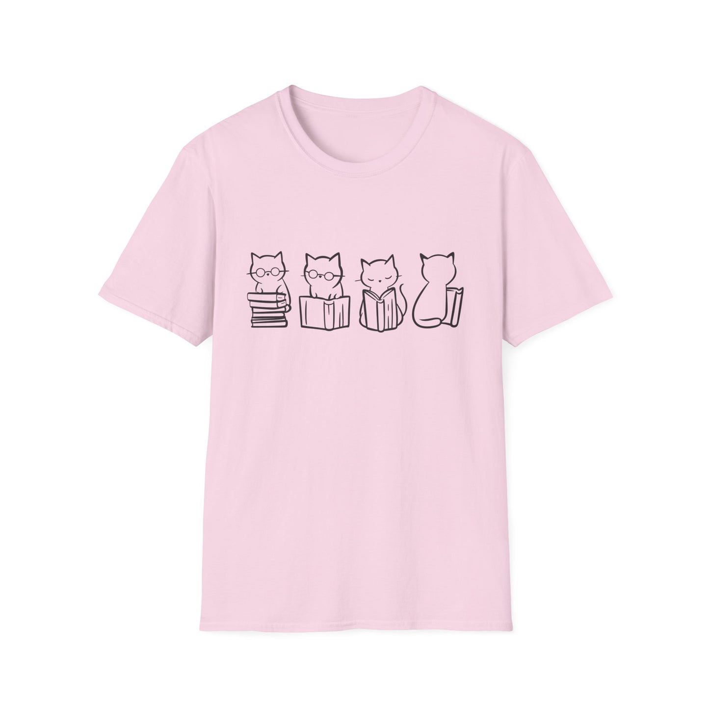 Four Cats Reading - T-Shirt