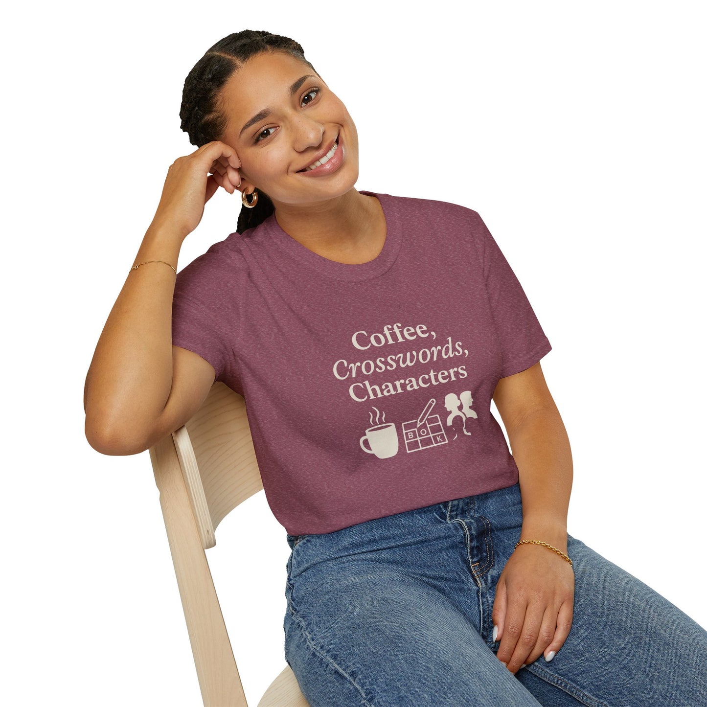 Coffee, Crosswords & Characters - T-Shirt