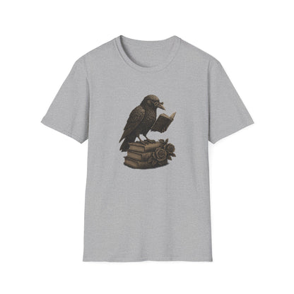 Dark Academia Crow Reading - T-Shirt