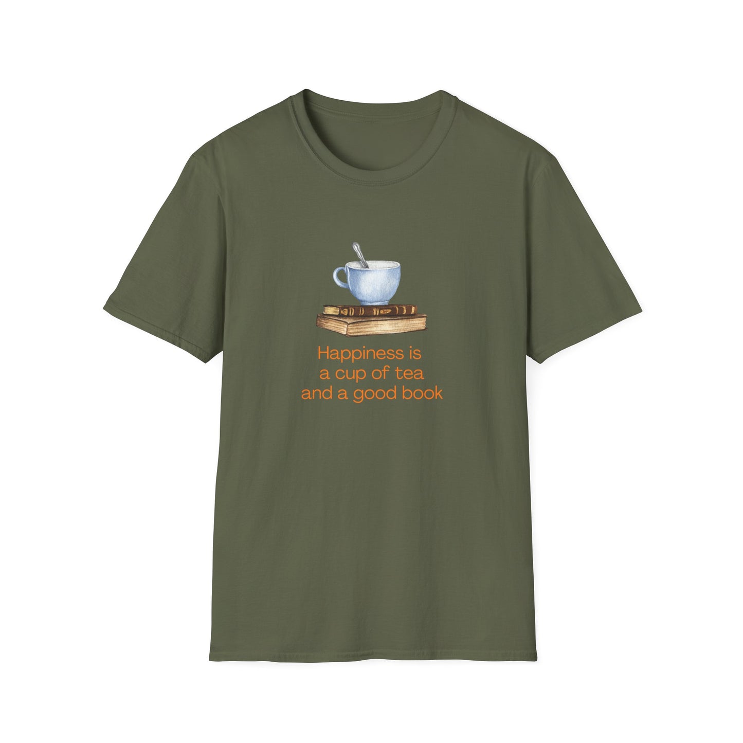Happiness is a Cup of Tea And a Good Book - T-Shirt