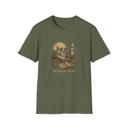Dark Academia, Momento Mori Skull and Book - T-Shirt