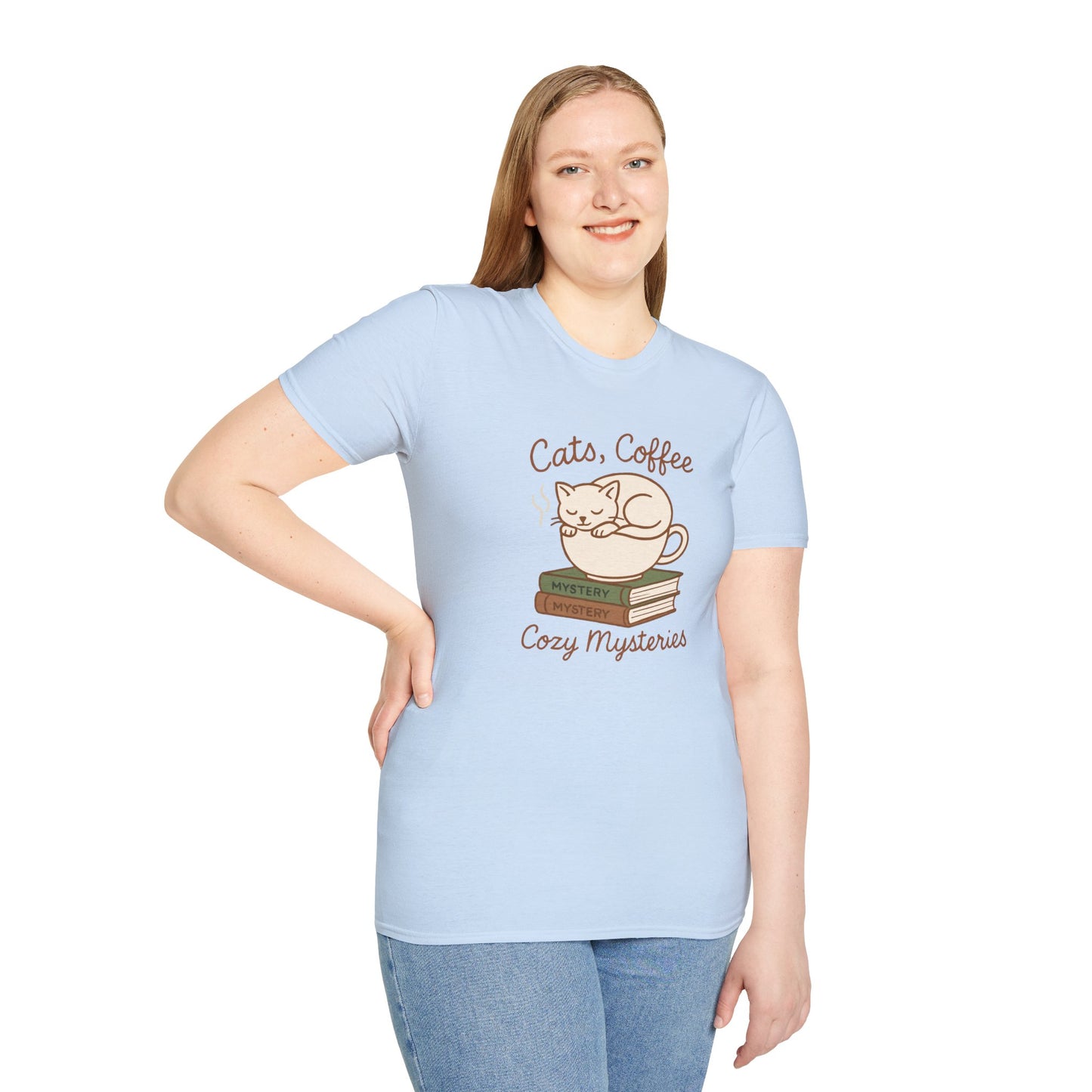 Cat, Coffee And Cozy Mysteries  - T-Shirt