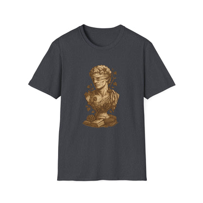 Dark Academia, Blindfolded Bust with Ivy and Books - T-Shirt
