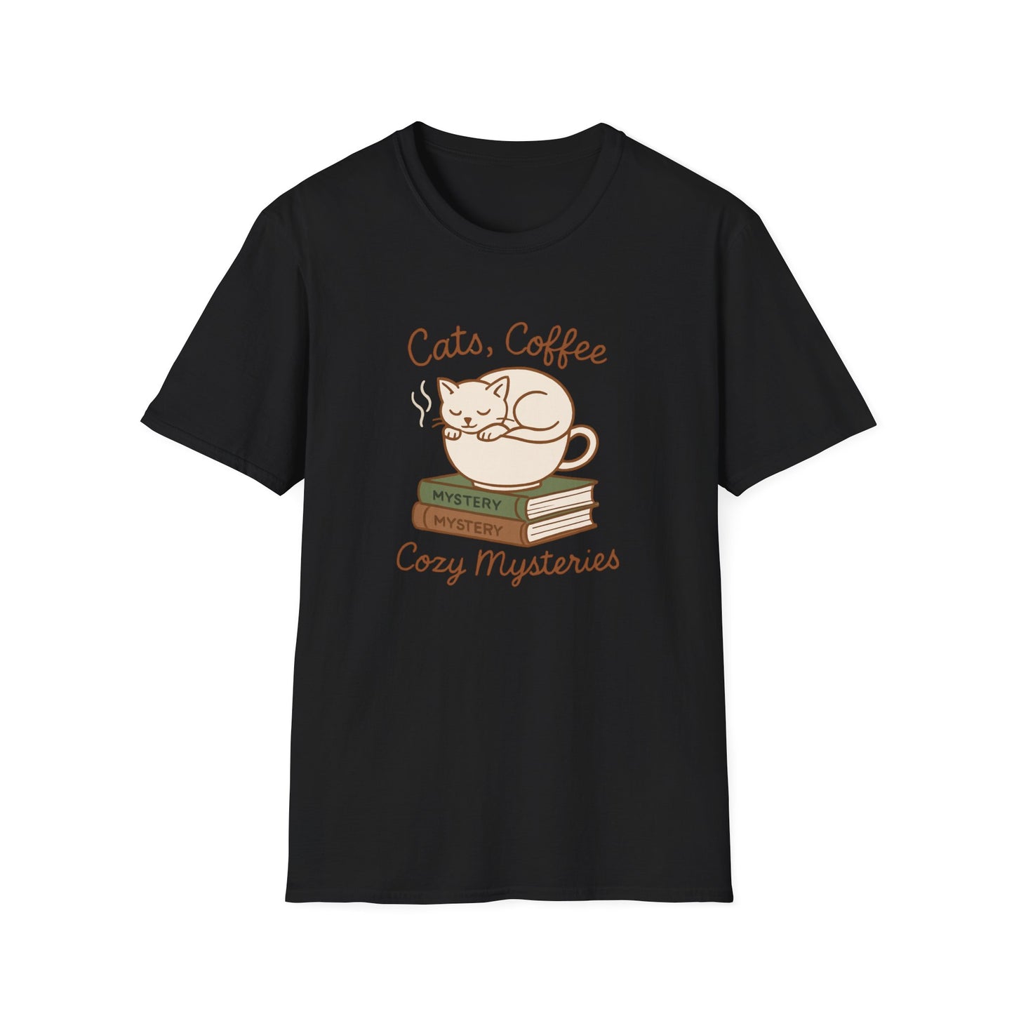 Cat, Coffee And Cozy Mysteries  - T-Shirt