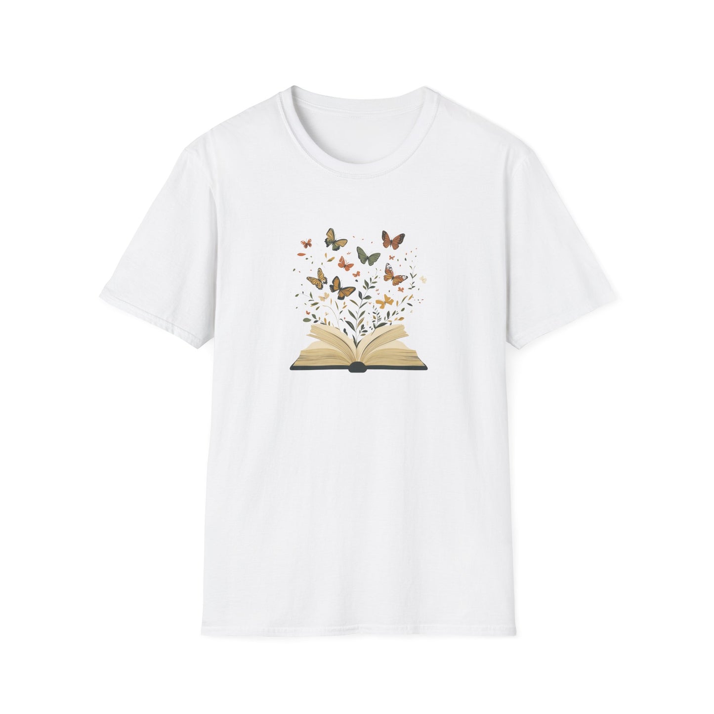 Butterfly Floral Book - T-Shirt