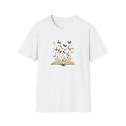Butterfly Floral Book - T-Shirt