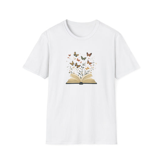 Butterfly Floral Book - T-Shirt