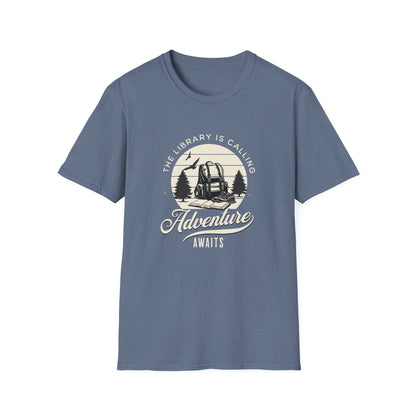 Library is Calling, Adventure Awaits - T-Shirt