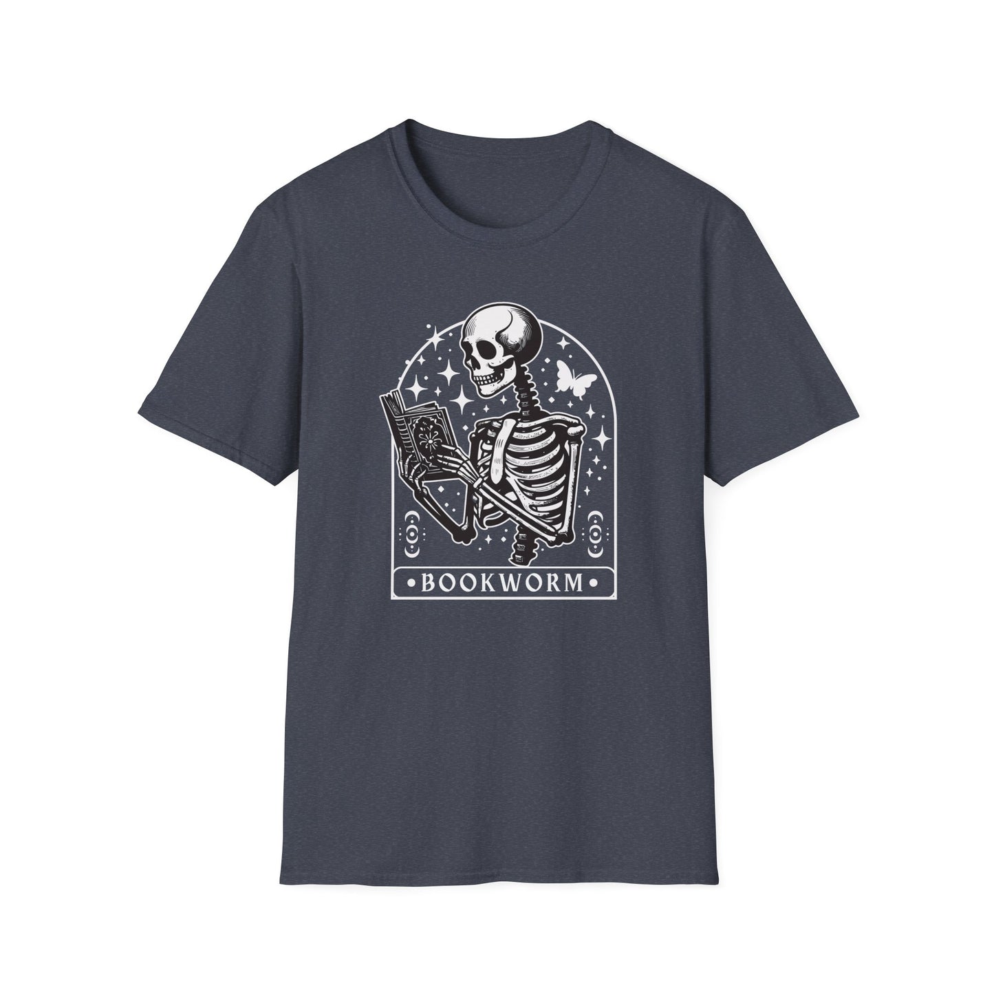 Skeleton Bookworm Graphic - T-Shirt