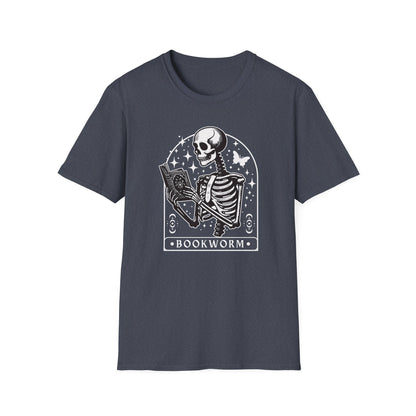 Skeleton Bookworm Graphic - T-Shirt