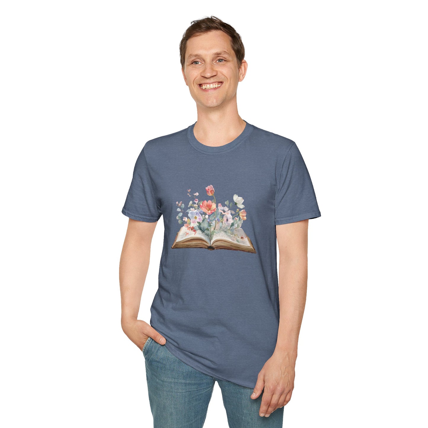 Floral Book Graphic - T-Shirt