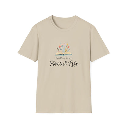 Reading is My Social Life - T-Shirt