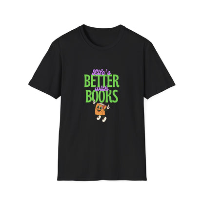 Life is Better With Books,  Retro T-Shirt