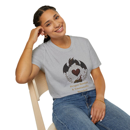 Romantasy Dragon Bonded and Emotionally Wrecked - T-Shirt