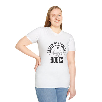Easily Distracted By Books - T-Shirt