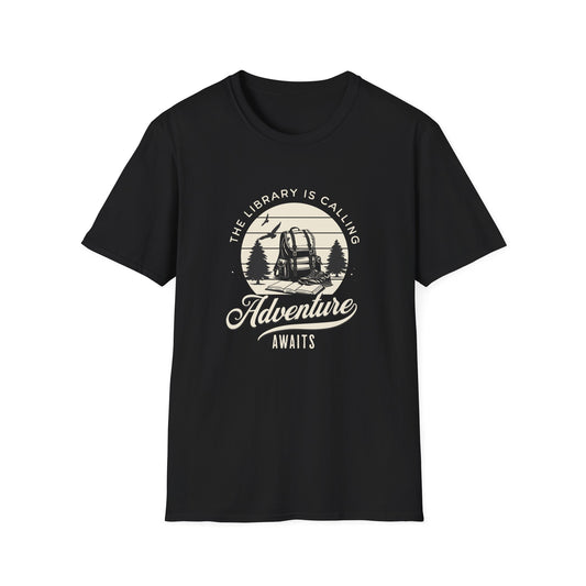 Library is Calling, Adventure Awaits - T-Shirt