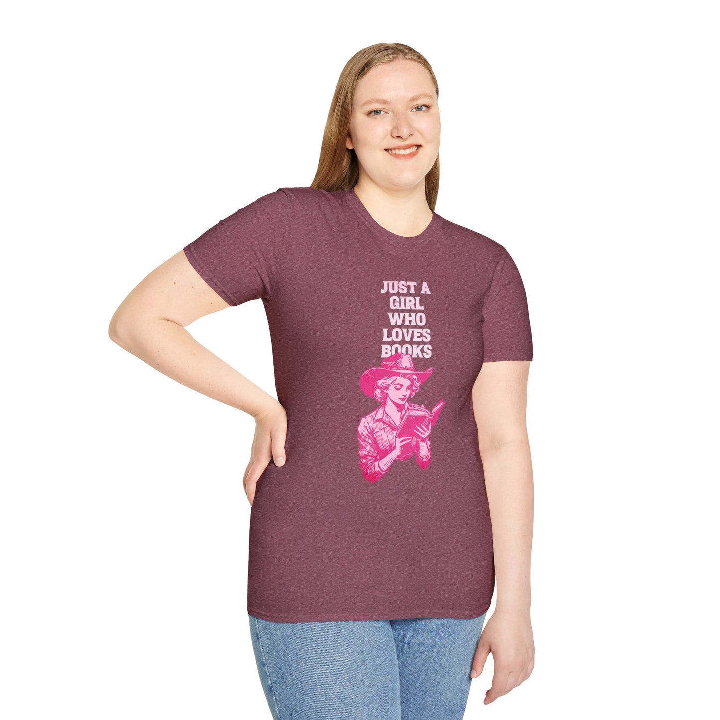 Just A Girl Who Loves Books - Cowgirl T-Shirt
