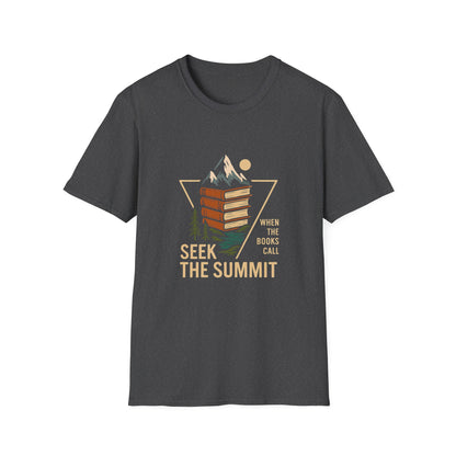 Seek The Summit, When The Books Call - T-Shirt