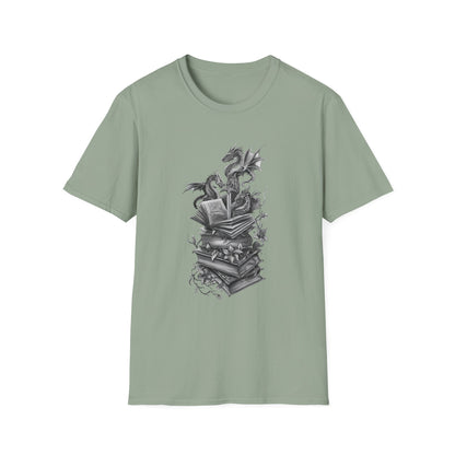 Dragon, Book & Sword - Graphic T-Shirt