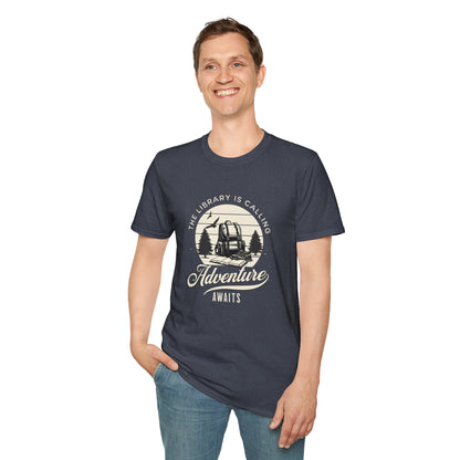 Library is Calling, Adventure Awaits - T-Shirt
