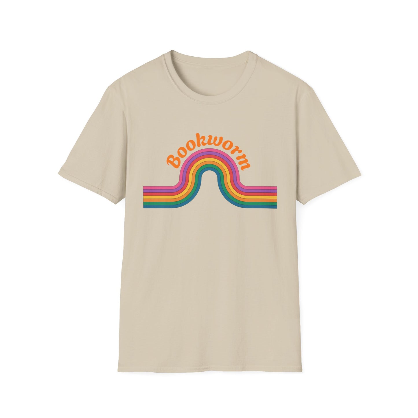 Retro Bookworm Rainbow  - T-Shirt