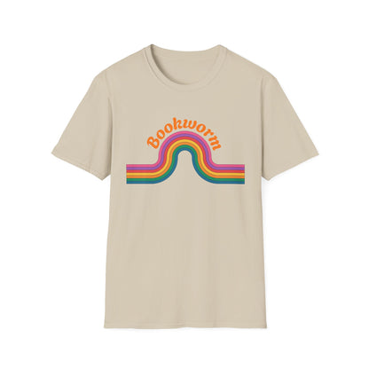 Retro Bookworm Rainbow  - T-Shirt