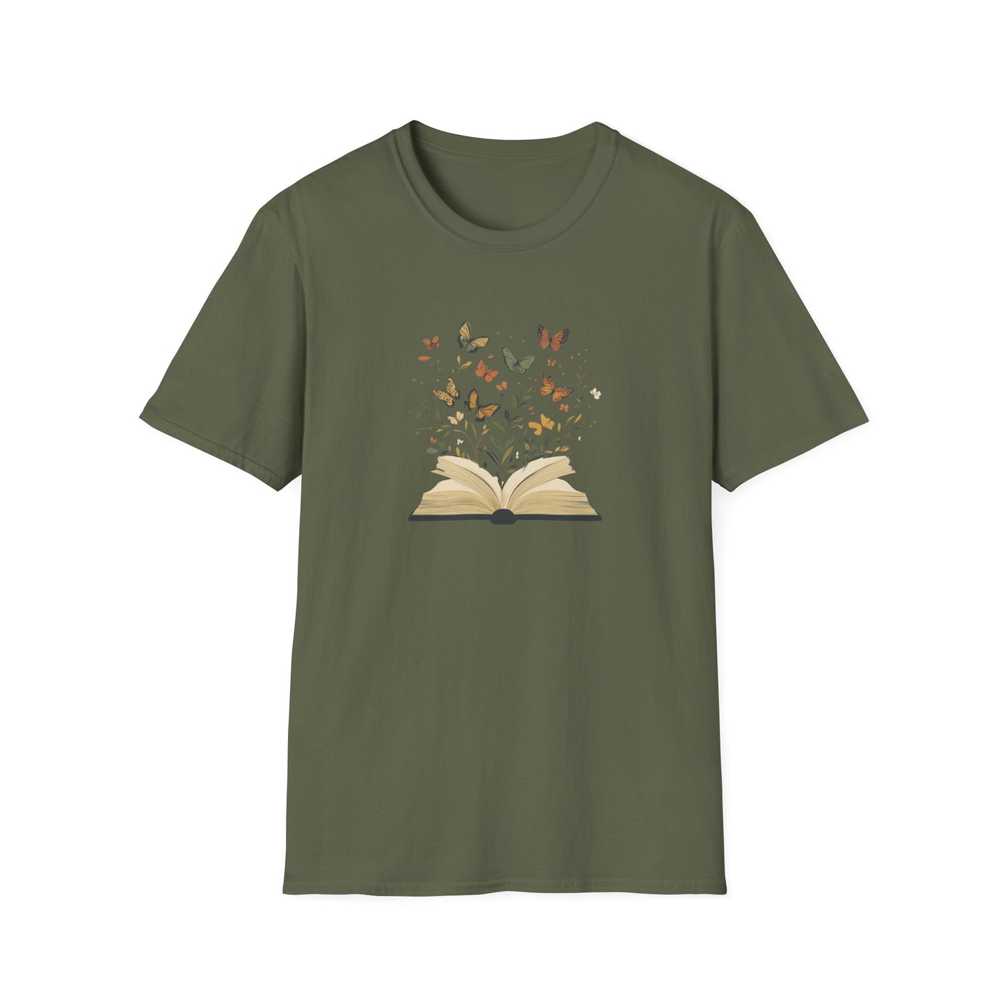 Butterfly Floral Book - T-Shirt