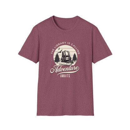 Library is Calling, Adventure Awaits - T-Shirt