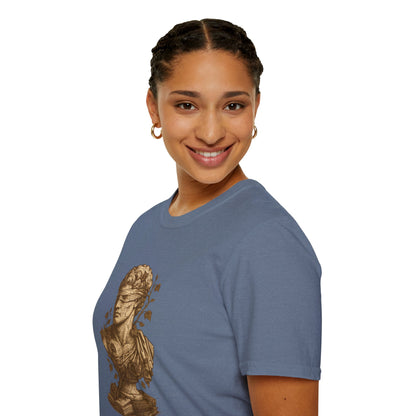 Dark Academia, Blindfolded Bust with Ivy and Books - T-Shirt