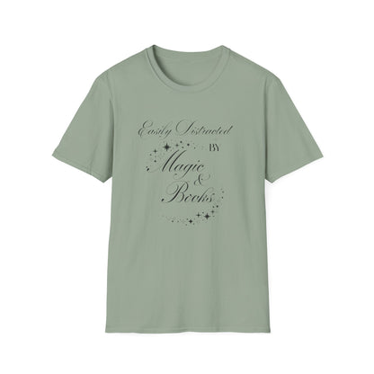 Easily Distracted By Magic & Books - T-Shirt