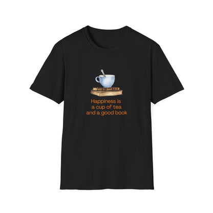 Happiness is a Cup of Tea And a Good Book - T-Shirt