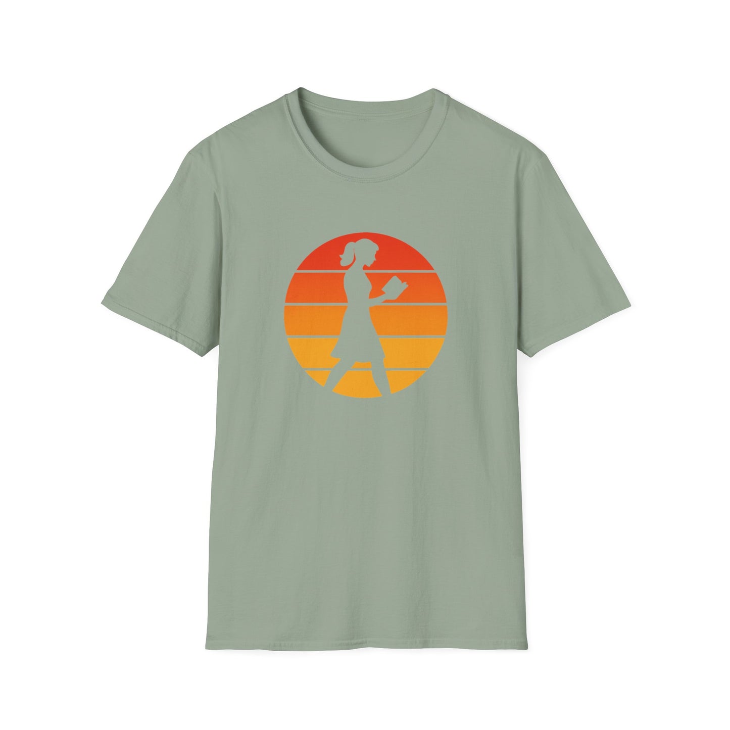 Retro Reading at Sunset - T-Shirt