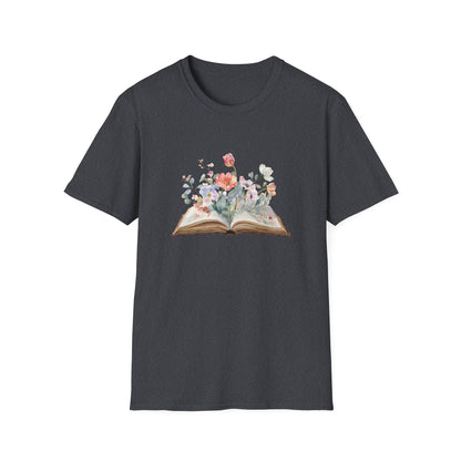 Floral Book Graphic - T-Shirt