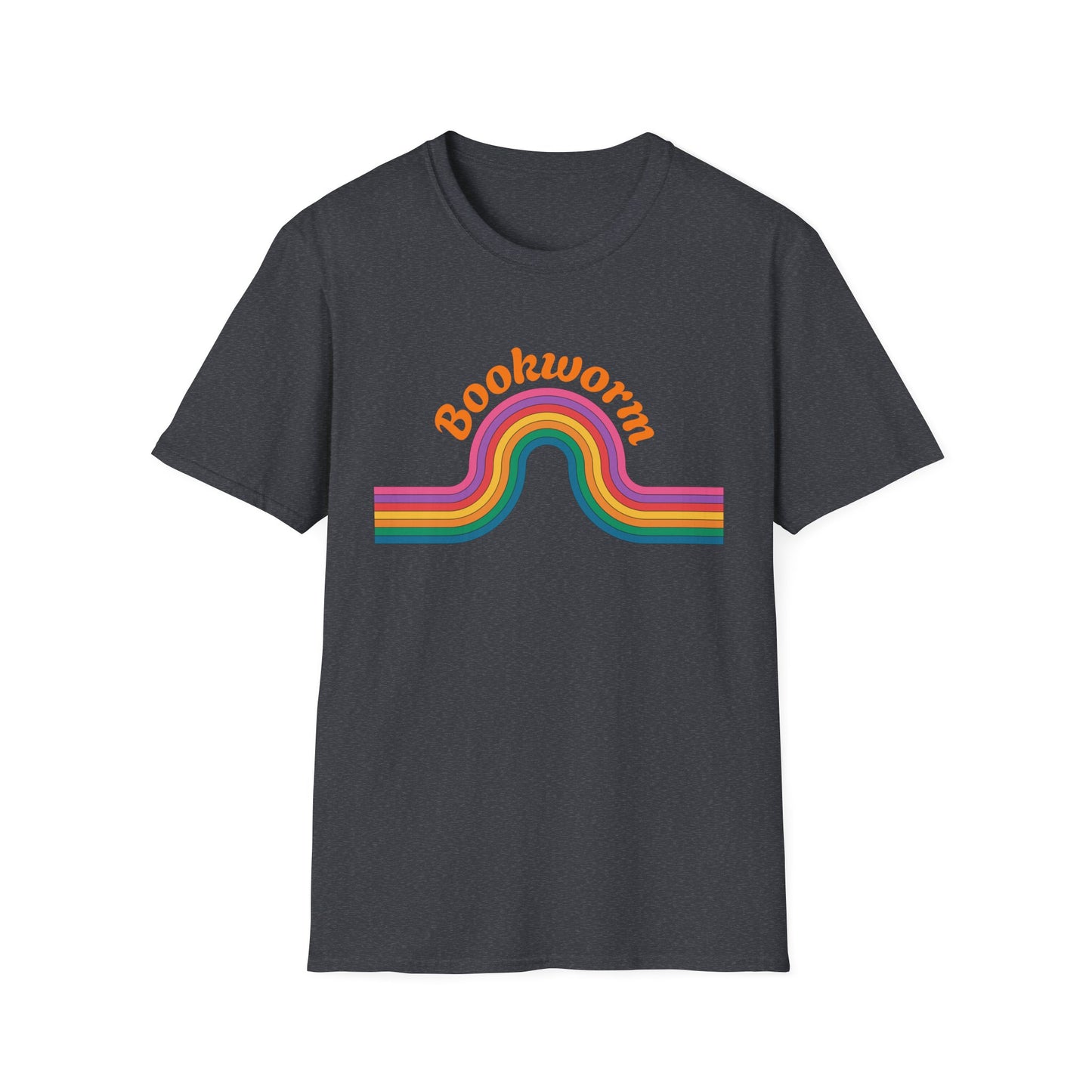 Retro Bookworm Rainbow  - T-Shirt