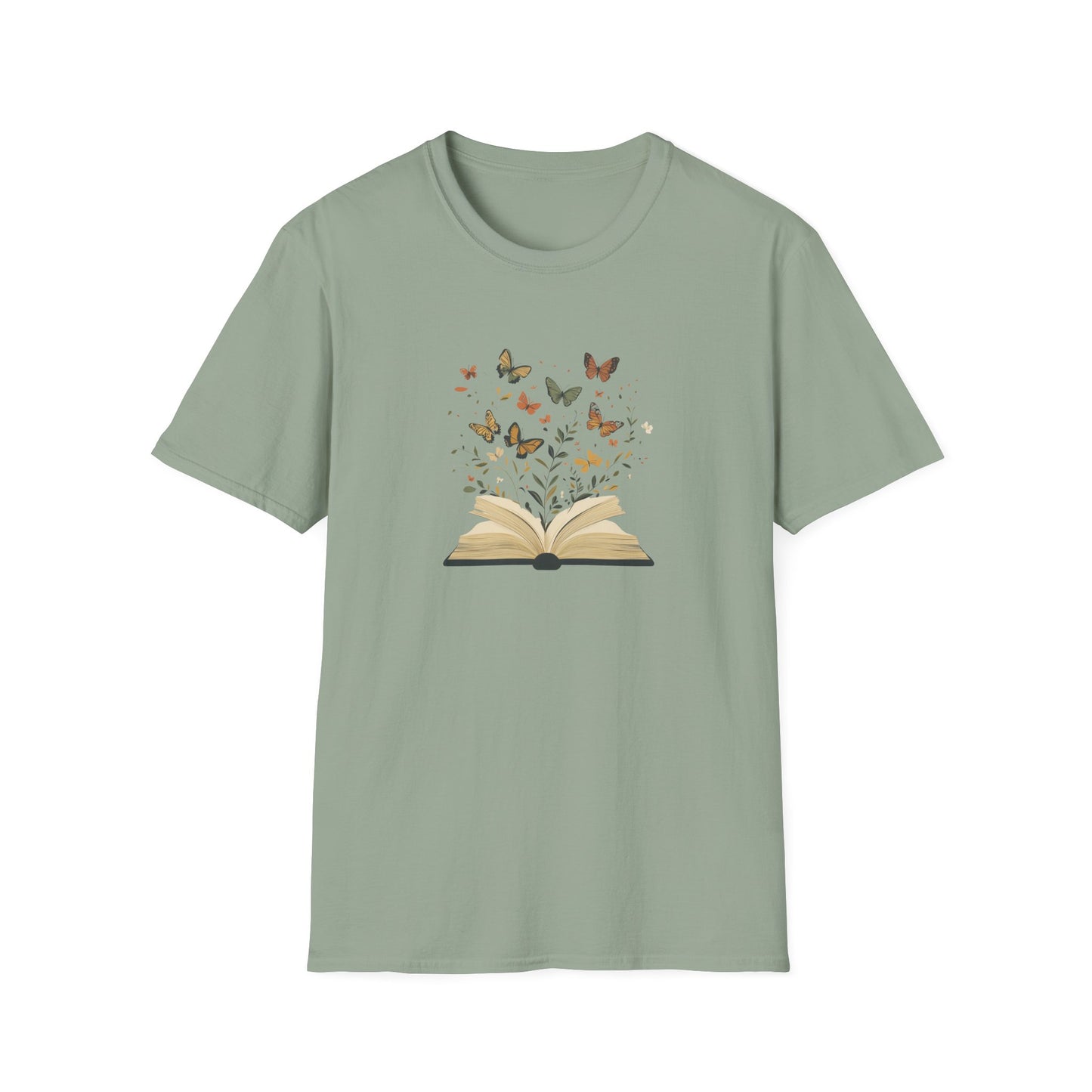 Butterfly Floral Book - T-Shirt