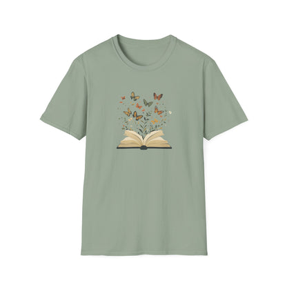 Butterfly Floral Book - T-Shirt